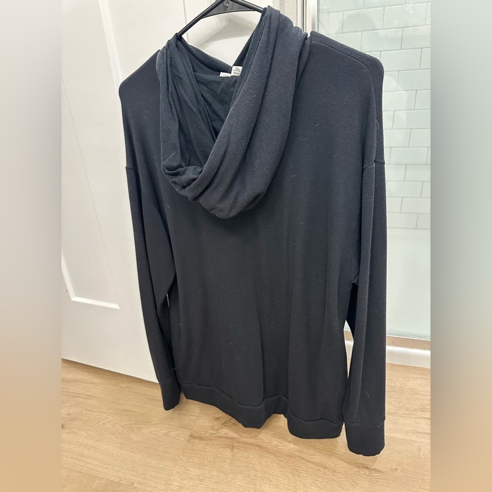 Aerie Black Fleece-Lined Hoodie - Picture 2 of 4